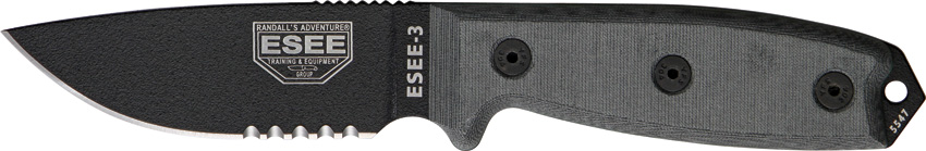 ESEE Model 3 Part Serrated 3SKO