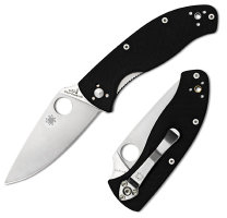 Tenacious, Black G-10 Handle, Black Blade, Plain, C122GBBKP