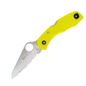 Salt 1, Yellow FRN Handle, Serrated, C88SYL