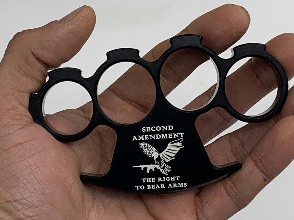 DR BK L American Made Dark Rift Armory CNC Aircraft Aluminum Brass Knuckles Large