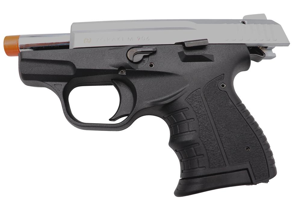 ZORAKI M906 GAS & SIGNAL, BLANK PISTOL, MATTE CHROME