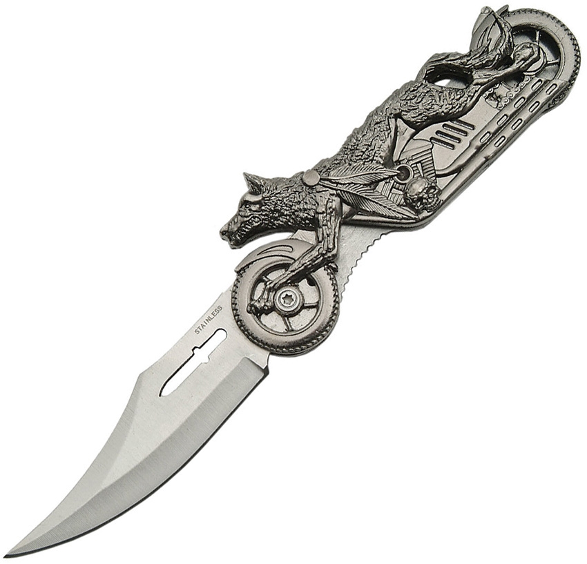 China Made CN211358WF Wolf Rider Linerlock A/O Knife