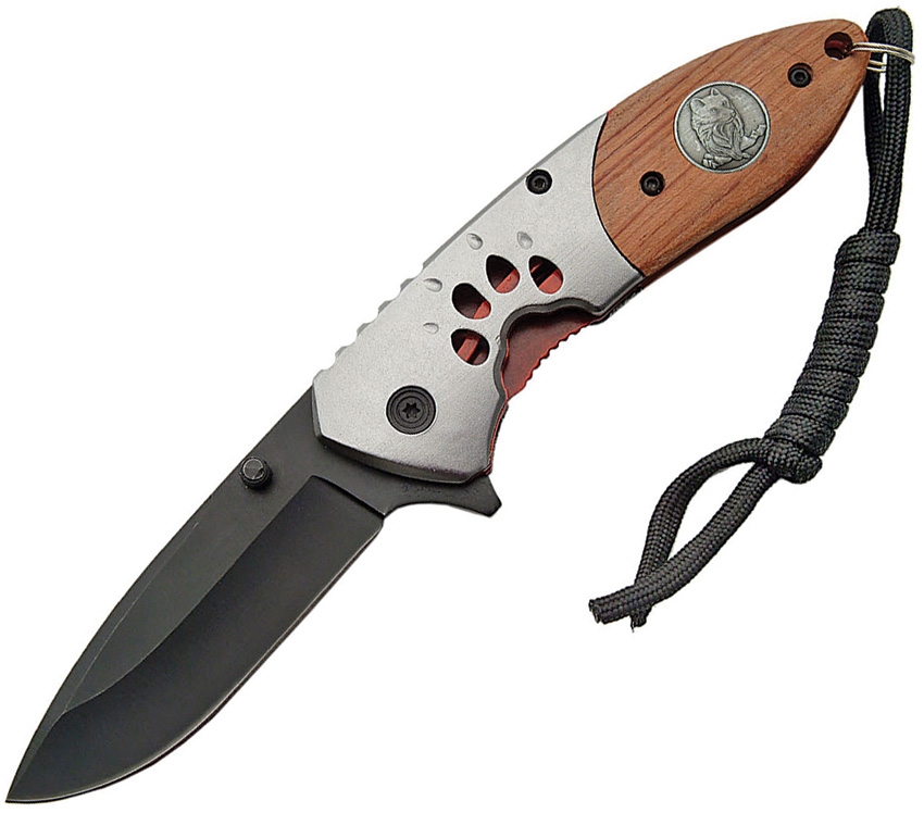 China Made CN300272WF Wolf Track Linerlock A/O Knife