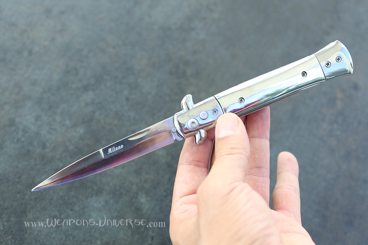 Chrome Switchblade Automatic Knife