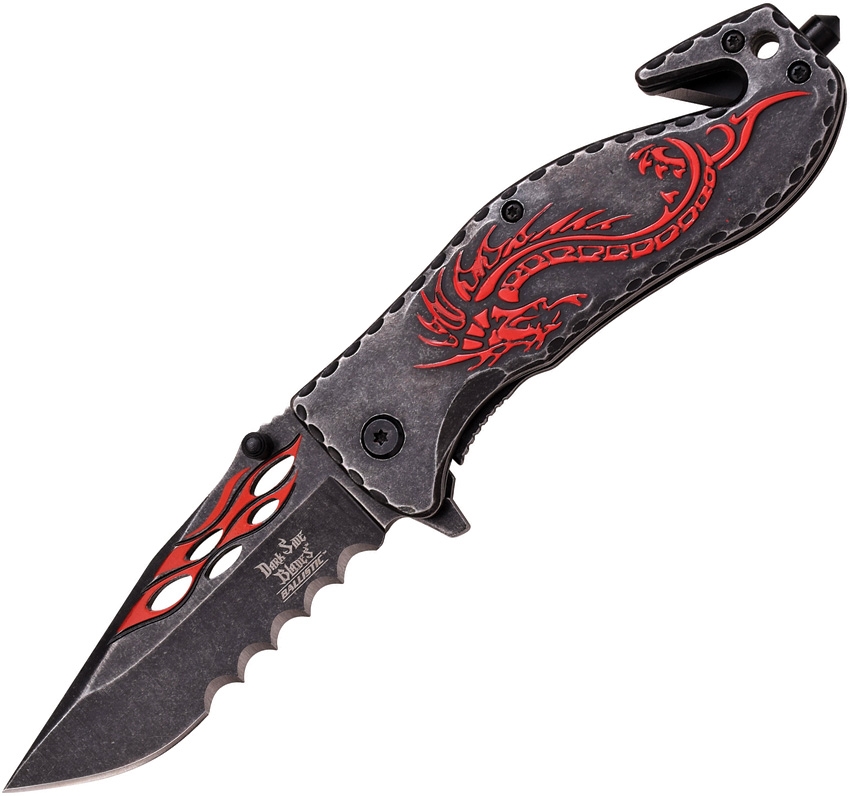 Dark Side DSA026RD Dragon Framelock A/O Knife, Red