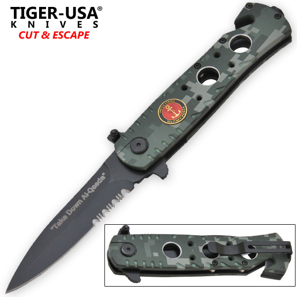 Digital Camo Military & Power Tactical Folding Knife