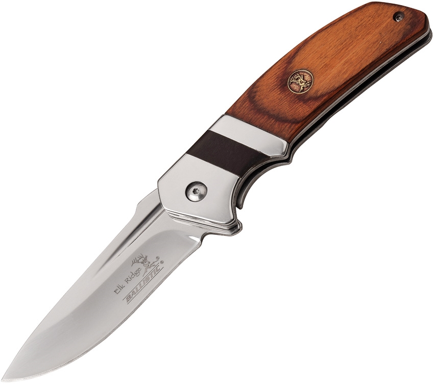 Elk Ridge ERA167PW Framelock A/O Knife, Pakkawood