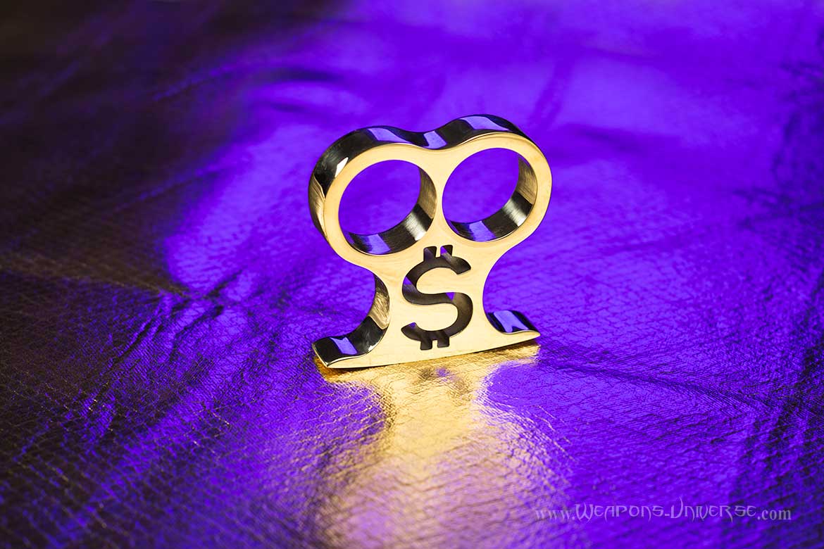 Golden Dollar Two Finger Brass Knuckles