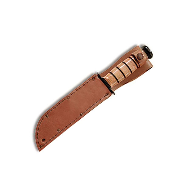 KA-BAR 1217I Leather Sheath, Plain-Brown