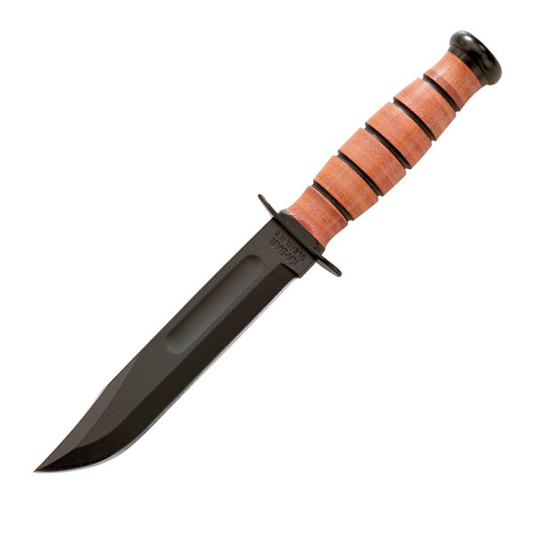 KA-BAR 1250 Short USMC Knife, With Leather Sheath