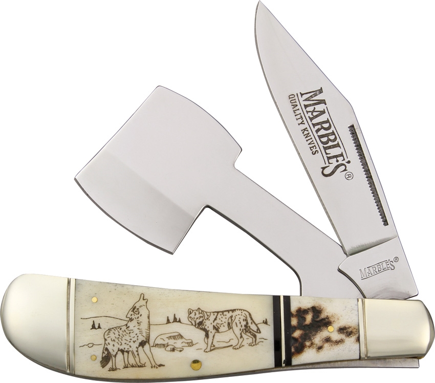 Marbles MR250 Scrimshaw Pocket Chopper Knife