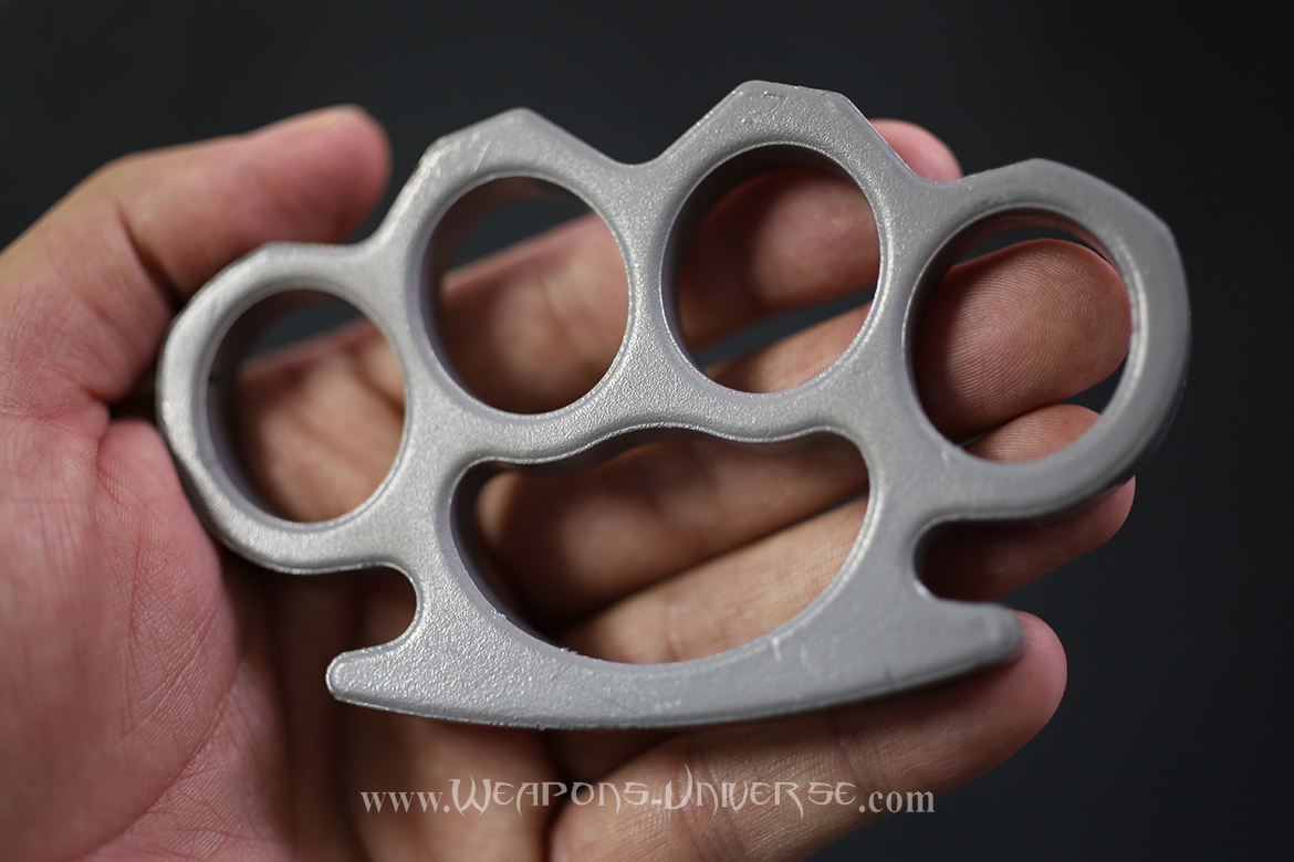  Brass Knuckles, Matte Silver, Large