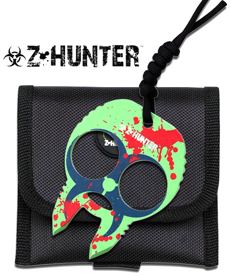 Zombie Hunter 2-Finger Brass Knuckles, Blue